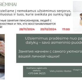 Kviečiame į NEMOKAMUS keramikos užsiėmimus!